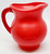 Vintage 1984 Kool-Aid Man Red Plastic Pitcher, red nostalgic drink container with a handle and a wide spout.