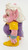 Galoob Vintage 1983 Galoob Blackstar Balker Trobbit PVC Toy Figure, a collectible pink and white character with pointy ears, wearing a yellow shirt and a purple jacket.