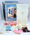 Vogue Dolls The World of Ginny Wardrobe and Accessories Playset, includes a white wardrobe, assorted doll clothes, shoes, hat, and accessories for fashion play.