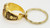 AHL Hershey Bears 1997 Calder Cup Championship Ring Keychain, gold-colored keychain with detailed engraved design and the championship ring attached.