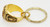 AHL Hershey Bears 1997 Calder Cup Championship Ring Keychain, gold-colored keychain with a replica of a championship ring attached to a silver keyring.