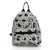 Comeco Celestial Cat Collage Mini Backpack in Nylon, black and white with celestial and cat pattern.
