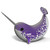 EUGY Eugy Narwhal 3-D Cardboard Model Kit, a colorful and detailed cardboard craft resembling a narwhal with a purple and white design, featuring a long striped tusk and a curved body for assembling a three-dimensional whale model.