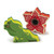 Stranger Things Dart & Demogorgon Kitchen Sponges, colorful cartoon-style Demogorgon and flower-shaped Dart sponges for cleaning and decoration.