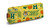 Stranger Things Pouch - Hawkins High School, yellow fabric pencil case with tiger pride, basketball, paw prints, and star motifs from the TV show.