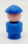 Fisher-Price Fisher Price Original Little People Caucasian Mailman / Pilot, wooden toy figure with blue hat and blue outfit.