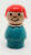 Fisher Price Original Little People Caucasian Turquoise Body Girl with Red Bob 