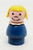 Fisher Price Original Little People Caucasian Girl With Blonde Bob and Turquoise Dress 