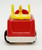 AVIVA Toy Co 1965 Peanuts Snoopy's Rescue Squad Fire Truck With Woodstock, toy fire truck featuring a yellow ladder and a Woodstock figure on top.