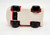 AVIVA Toy Co 1965 Peanuts Snoopy's Rescue Squad Fire Truck With Woodstock, toy vehicle with black wheels and white body.
