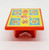 Fisher-Price Original Little People #994 Play Family Camper - Hotdogs Dinner Picnic Table, colorful miniature toy picnic table with food-themed illustrations.