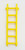 Fisher-Price Original Little People 6-Rung Ladder, yellow plastic toy ladder for children's play and dollhouses.