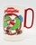 MLB Whirley Industries 1990 MLB Philadelphia Phillies Phillie Phanatic Cup, vintage ceramic sports memorabilia featuring the Phillie Phanatic mascot with colorful design and red handle.