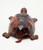 Sterling Plastic Turtle Pencil Sharpener - Brown, close-up view of a turtle-shaped plastic pencil sharpener designed to resemble a turtle with a brown shell and limbs.