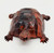 Sterling Plastic Turtle Pencil Sharpener - Brown, realistic brown plastic turtle with a geometric textured shell and detailed limbs and face.
