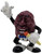 Applause California Raisins 1987 California Raisins Hardee's Series 1 Tiny Goodbite PVC Toy Figure, a whimsical figurine of a raisin character dressed as a chef, holding a microphone and wearing a bowtie, with black and white shoes.