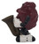The California Raisins - 1987 Sax the Raisin PVC Toy Figure, a collectible vinyl figurine of a dancing raisin playing a saxophone, with a red body, white gloves, black shoes, and black arms.