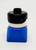 Lego Duplo 2x2x2 Male on Blue Base with Black Hair and Mustache Brick Figure, toy brick figure with black hair, mustache, and blue base