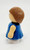 Playmates Li'l Playmates - Female with Blue Dress and Brown Hair, toy figurine with brown styled hair and a blue dress.