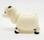 Playmates 1985 Li'l Playmates Farm Play Set - Sheep, a small vintage plastic sheep figurine with black hooves and a cream-colored body, designed as a farm toy collectible.