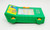 Tyco Sesame Street Cookie Monster's 1-2-3 Learning Machine, not working, toy educational game in green with orange knobs and a transparent top showing game graphics.
