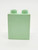 LEGO Duplo Brick 1 x 2 x 2 with Pink Grill and Hot Dog Pattern, a light green LEGO Duplo brick with two cylindrical studs on top.