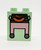 LEGO Duplo Brick 1 x 2 x 2 with Pink Grill and Hot Dog Pattern, pink and black printed design on a light green LEGO brick.