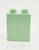 Lego LEGO Duplo Brick 1 x 2 x 2 with Yellow Telephone with Pink Buttons Pattern, a light green lego brick with two studs on top resembling a yellow telephone with pink buttons pattern.