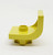 Lego LEGO DUPLO Furniture Chair with Stud - Light Lime, yellow LEGO DUPLO chair with a built-in stud and curved backrest.