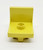 Lego LEGO DUPLO Furniture Chair with Stud - Light Lime, yellow plastic chair with a circular hole in the center of the seat