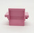 Lego LEGO DUPLO Furniture Chair 3 x 2 1/2 x 2 Armchair with Stud in Medium Dark Pink, front view of the pink plastic toy chair designed for children's play.