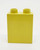Lego LEGO DUPLO Brick 1 x 2 x 2 with Pot and Vine Pattern, yellow plastic building block with two cylindrical studs on top and a decorative vine pattern.