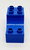Lego LEGO DUPLO Brick 2 x 6 x 2 Arch Inverted Double with Three Yellow Stars Pattern, blue plastic building block with an inverted arch and star pattern design.