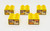 Lego LEGO DUPLO Yellow 2 x 2 Brick with Brick Pattern Lot of 5, yellow LEGO DUPLO bricks with a brick pattern design, for children's building toys.