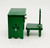 Calico Critters EPOCH 1985 Sylvanian Families Calico Critters - Desk and Chair, green miniature wood furniture set for dollhouse