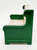 Calico Critters EPOCH 1985 Sylvanian Families Calico Critters - SOFA, a small green sofa with a floral cushioned seat in a miniature dollhouse style.