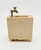 Calico Critters EPOCH 1985 Sylvanian Families Calico Critters - Sink and Cupboard, miniature wooden sink with brass faucet on a small wooden cabinet.