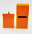 Fisher-Price Doll House Decorator Set #252 Kitchen Appliances - Stove and Sink Cabinet, orange and yellow miniature kitchen appliances for dollhouse decoration.