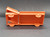 Fisher-Price Doll House (1978 - 1985) Lounge Chair, orange plastic toy lounge chair for doll house.