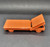 Fisher-Price Doll House Lounge Chair, vintage orange plastic miniature furniture from 1978-1985