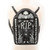 Sleepyville Critters Glow in the Dark Tombstone Mini Backpack - Black, featuring a spooky Halloween-themed design with a skull, wings, spiderwebs, and the letters 'R.I.P.' on the front.
