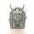 Sleepyville Critters Glow in the Dark Tombstone Mini Backpack - Quirky Gray Halloween Bag by Sleepyville Critters, featuring a spooky tombstone design with a skull, spider web, spider, and decorative floral elements.