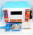 Tyco TYCO 1990 Real Cookin' Watch It Bake Oven, vintage children's toy oven with colorful controls, digital timer, and temperature settings.