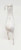 Unbranded Vintage Plastic White Reindeer Ornament, front view of a white plastic reindeer figurine with a minimalistic and vintage style.