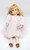 Blonde Curly Hair 18" Porcelain Doll With Pink Dress