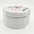 American Greetings 1982 Fine Porcelain Penguin "Love is in the Air" Trinket Box, white porcelain box with a penguin and snowflakes decoration on the lid.