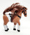 Trendmasters G.P. Horse Figure - Brown with White, detailed toy horse with brown mane, black saddle, and white legs.