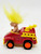 RUSS SL Yellow Hair Troll Driving Fire Truck Pull Back Toy