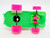 AMLOID Corp AMLOID Jumpin' Jimmy Racer Pull Toy, colorful green plastic toy with pink wheels and details, designed for children to pull and watch it move.