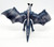 BANDAI TNHN 1999 Gamera Gyaos Hyper Soft Vinyl Figure, detailed model of a large flying creature with dark wings, long tail, and textured body on a white background.
